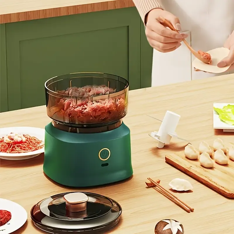 Portable USB-Rechargeable Mini Food Processor - Wireless Electric Meat Grinder & Garlic Masher with Stainless Steel Blade, Easy One-Click Start, Detachable for Easy Cleaning