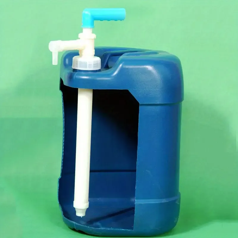 PET Manual Drum Pump - 1pc Industrial-Grade Hand-Operated Oil Fluid Transfer with Durable Plastic Extractor Heads - Multipurpose Liquid Dispensing Tool for Efficient and Easy Operations