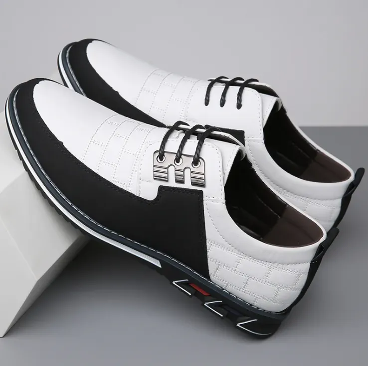Elegant Mens Plaid Derby Shoes