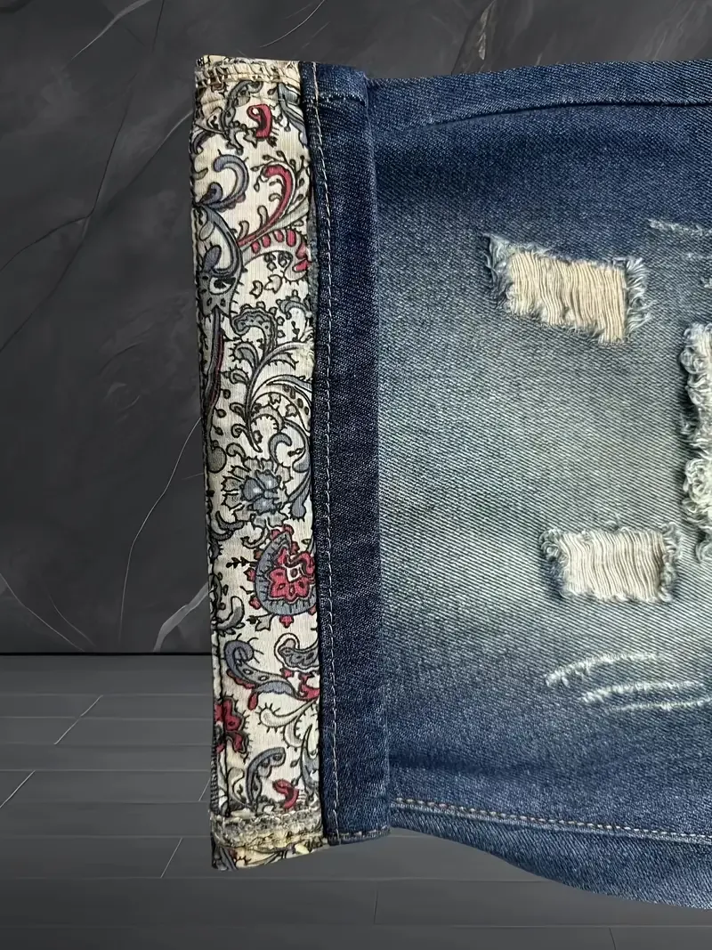 Men's Distressed Denim Shorts