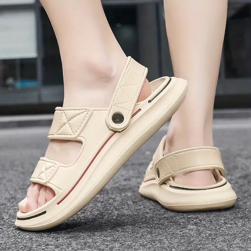 Men's Trendy Solid Color Open Toe Breathable Sandals