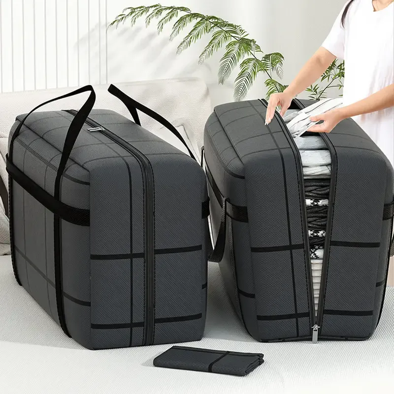 Extra-Large Waterproof Storage Bag With Zipper & Handles - Durable, Odorless Organizer For Home, Closet, And Travel - Versatile Dustproof Luggage Solution