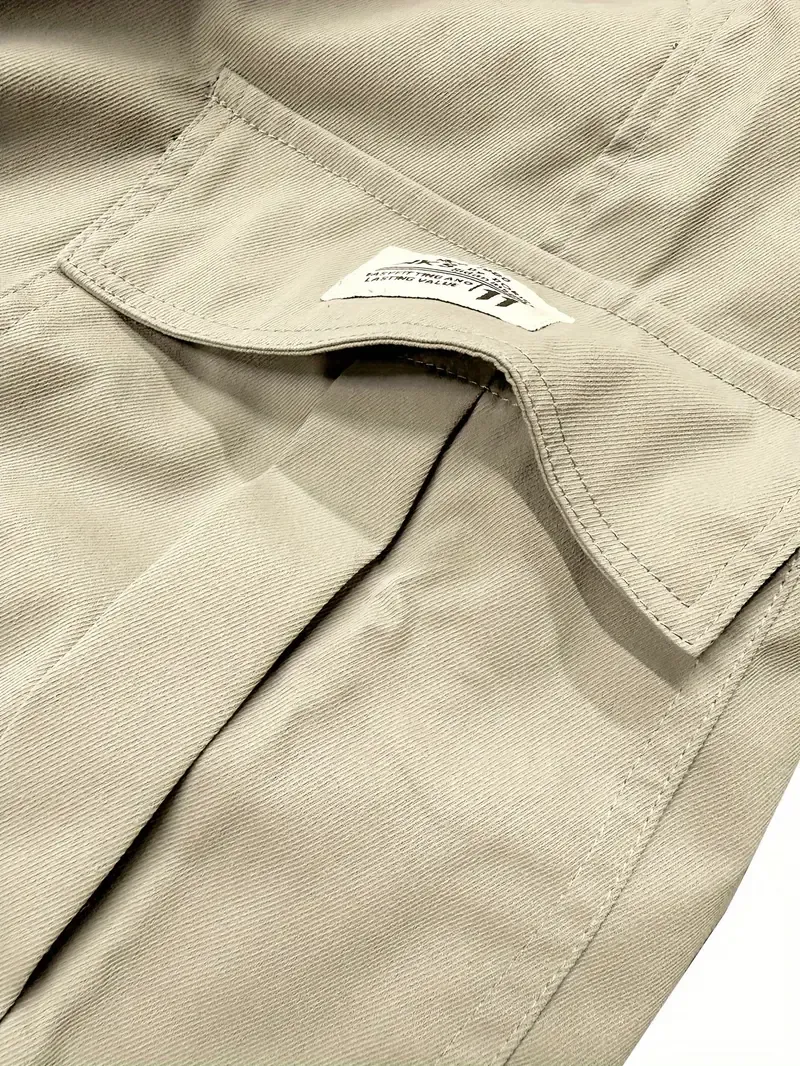 Men's Cargo Shorts With Adjustable Drawstring, Casual Shorts With Multiple Pockets