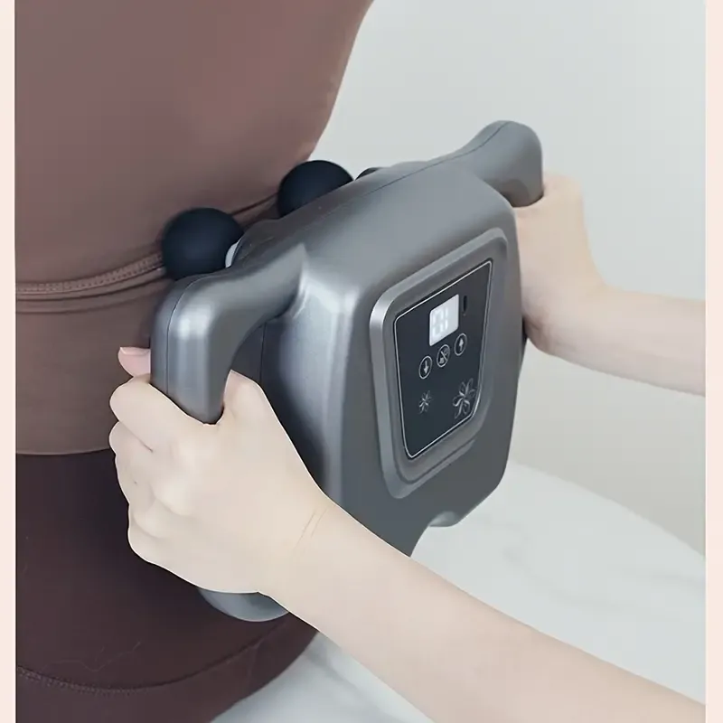 8-Head Flesh Gun Massage Gun, USB Rechargeable, Full Body & Neck Massage, Ideal Gift for Athletes, Friends, Family, Halloween & Christmas, Plastic, Home Use, Bath & Shower Accessory, Body Fat Massage Tool, 2000mAh Lithium Battery, USB Charging