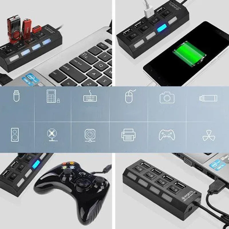 🔥High speed USB hub with multiple ports