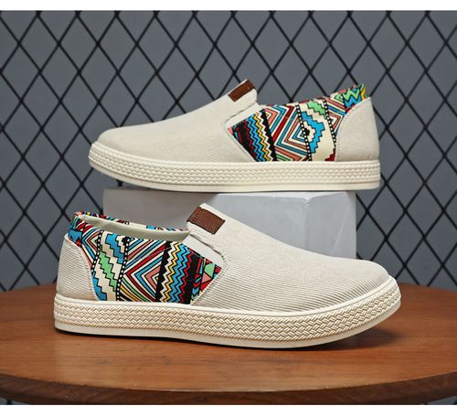 Men's summer breathable canvas shoes casual