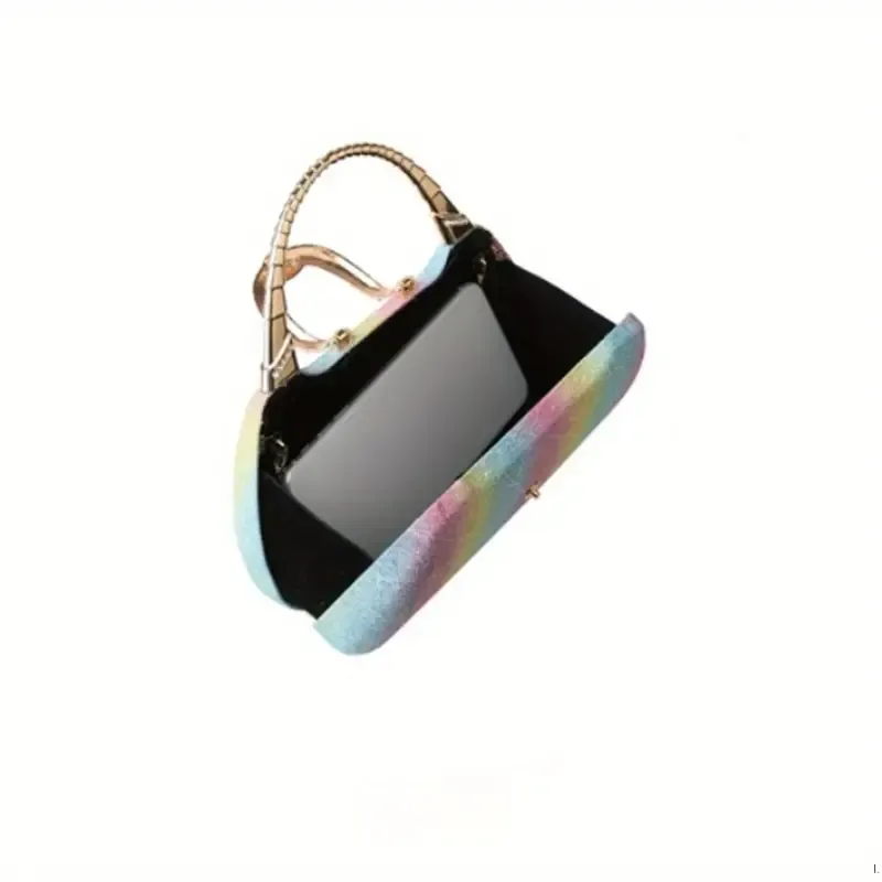 colored stone pattern small square bag