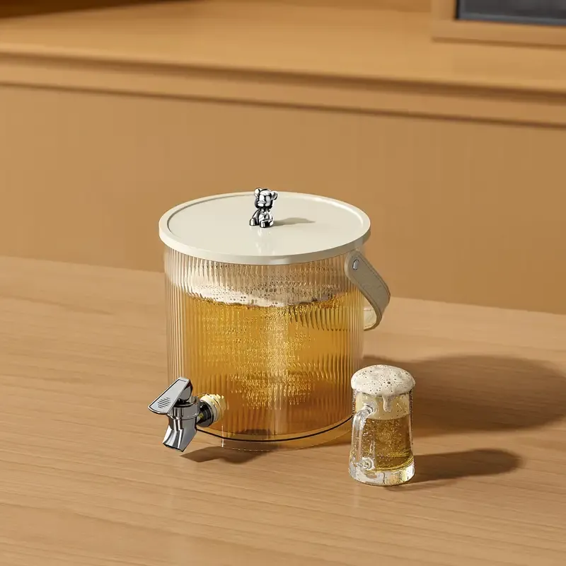 3.5L Large Capacity Beverage Dispenser with Faucet - Durable Plastic, Perfect for Milk & Juice, Ideal for Family Gatherings & Events