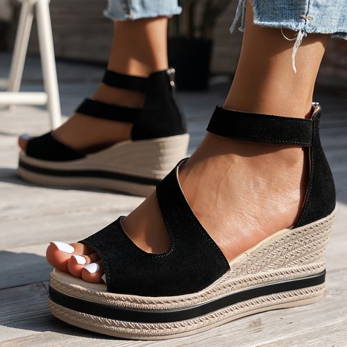 foreign trade rear zipper sandals