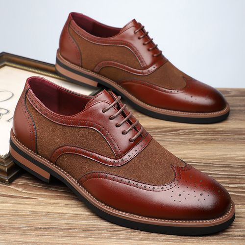 New men's high-end business casual formal carved leather shoes