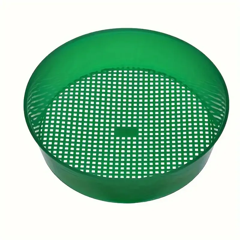 5pcs Durable Round Plastic Soil Sifter - Efficient Gardening & Lawn Care Tool for Indoor or Outdoor Use
