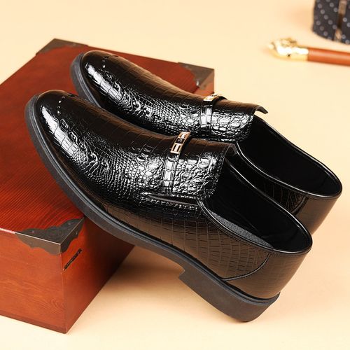 Crocodile pattern business slip-on
