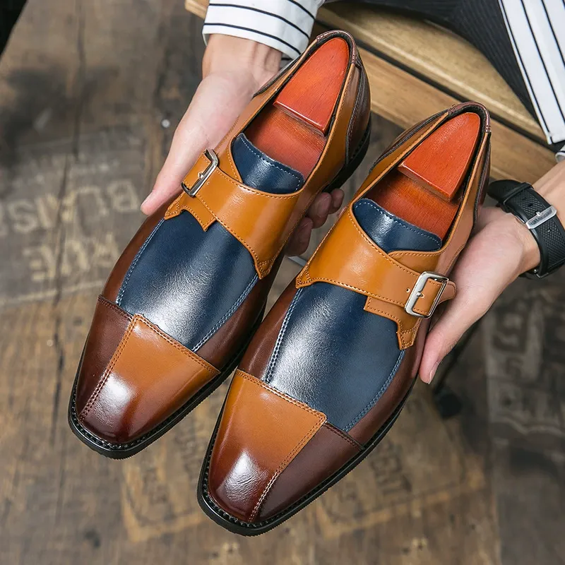 new-style-leather-shoes-splicing-slip-on-shoes