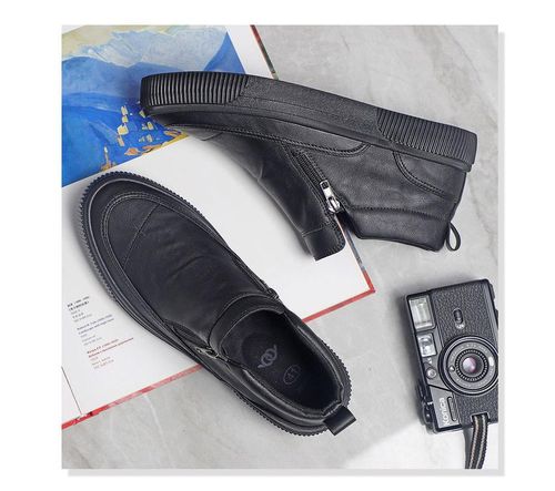 Men's versatile low-top classic, comfortable and fashionable small leather shoes
