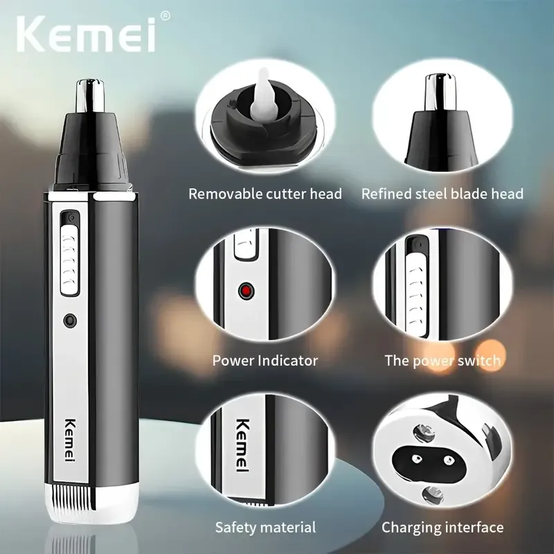 4-in-1 Professional Rechargeable Nose And Ear Hair Trimmer Men's Personal Care Tool
