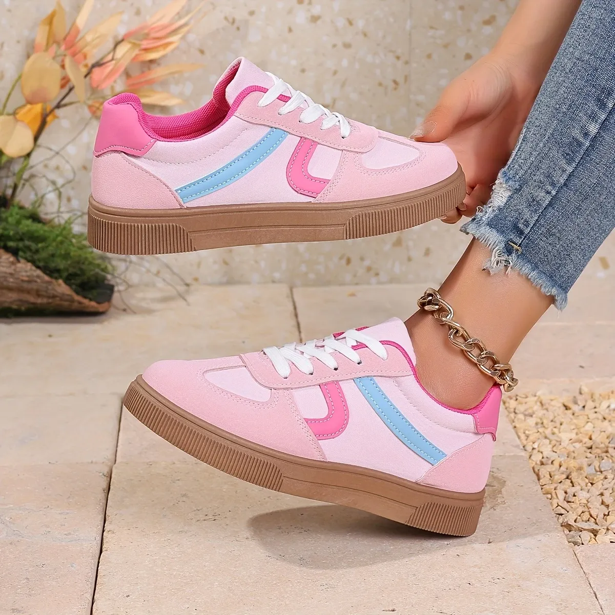 Retro German training shoes for women's casual sports shoes
