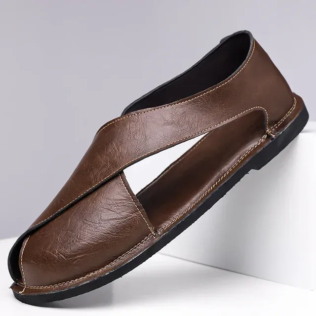 Men's sandals high-end retro slip-on new fashion