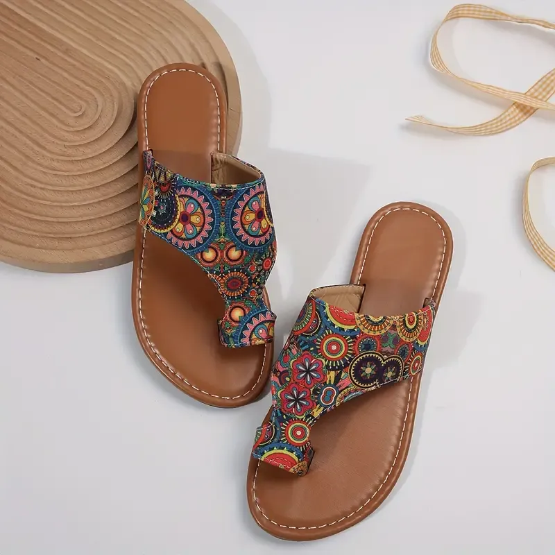 Womens Floral Slide Sandals