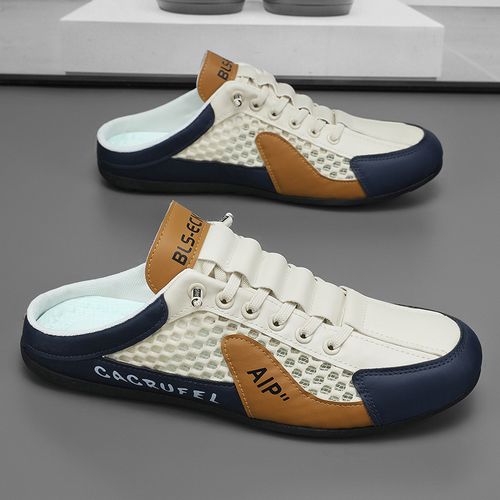 Men's slip-on sandals without heels