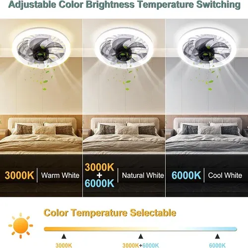 Quiet Adjustable Fan Light