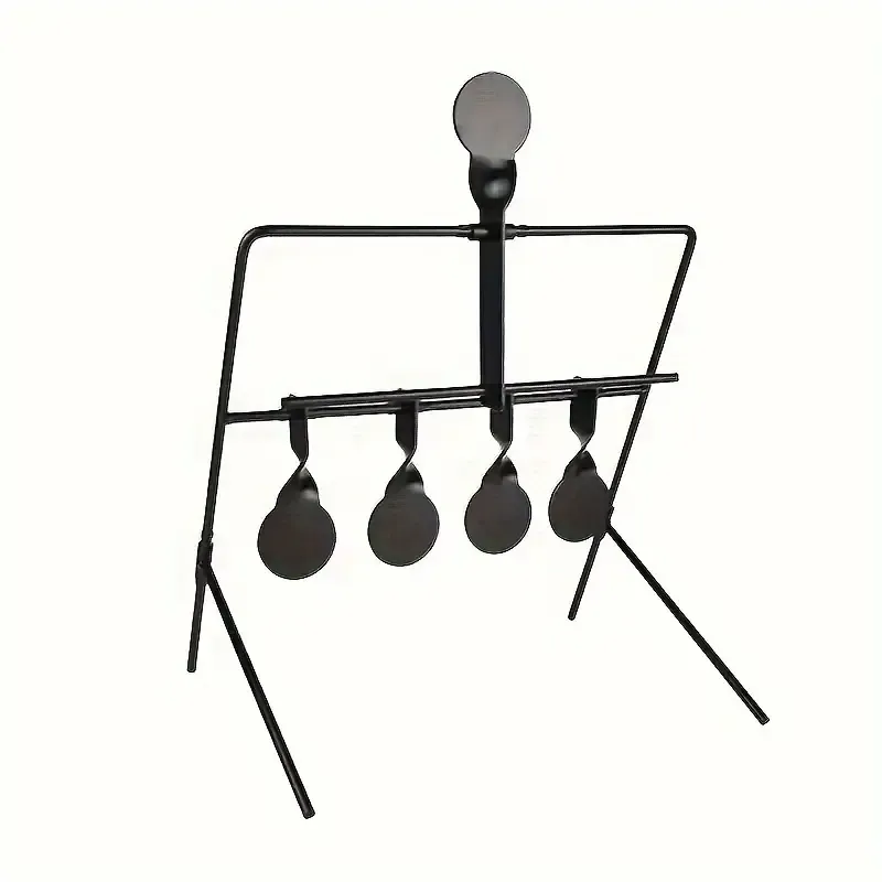 Metal Frame Practice Target Stand With Four Spinner Targets For Indoor And Outdoor Training