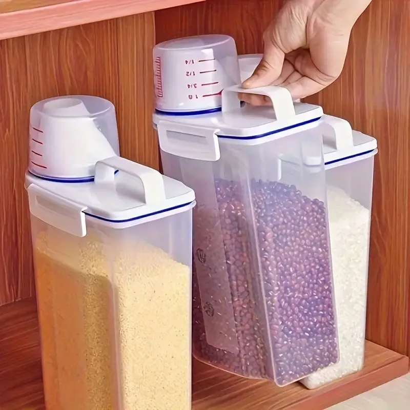 1pc Moisture-Proof and Insect-Proof Rice Bucket with Nozzle - Large Capacity Cereal Container for Rice, Cereals, Grains, Flours, Pet Food, and Household Storage - Airtight Rice Dispenser and Food Storage Jar for Kitchen Supplies