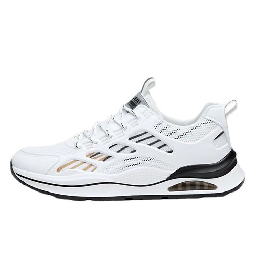 Men's Casual Low Top Lace Up Sport Shoes, Breathable Shock-absorbing Sneakers For Running Training Hiking
