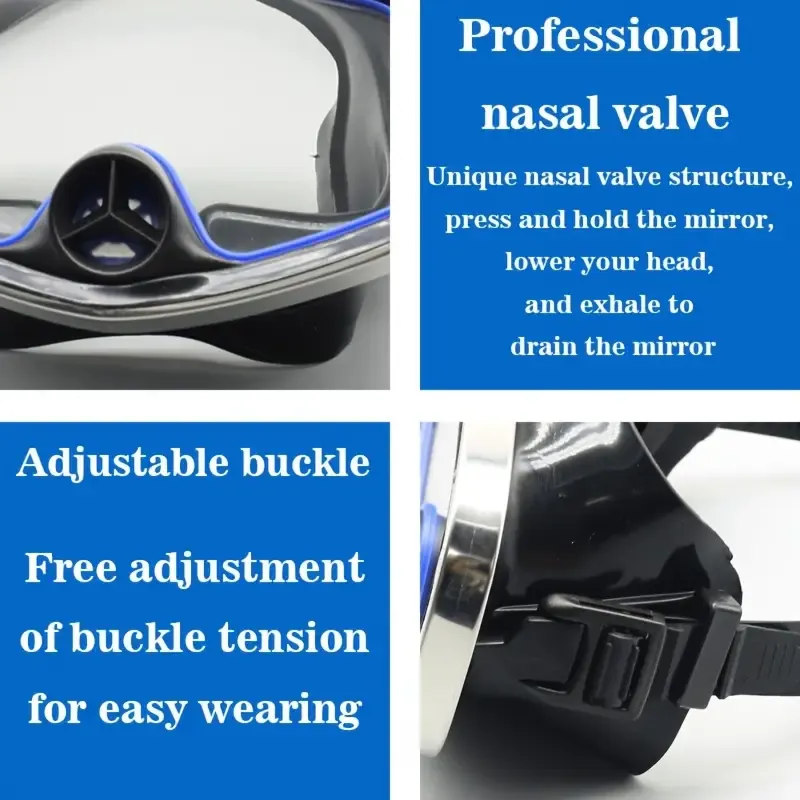 Adult Professional Diving Mask Swimming Goggles, Anti-fog Diving Goggles, Snorkeling Goggles Equipment