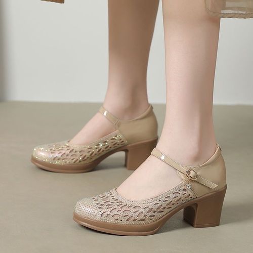 Genuine leather hollow mesh cape sandals f