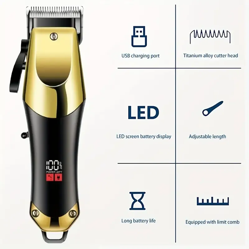 Set Professional Men's Electric Hair Clippers Kit