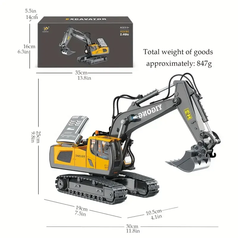 Remote Control Alloy Excavator