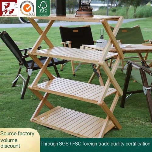 Outdoor items Camping shelving Retractable portable multi-function picnic folding multi-layer suspension  Hang the storage rack