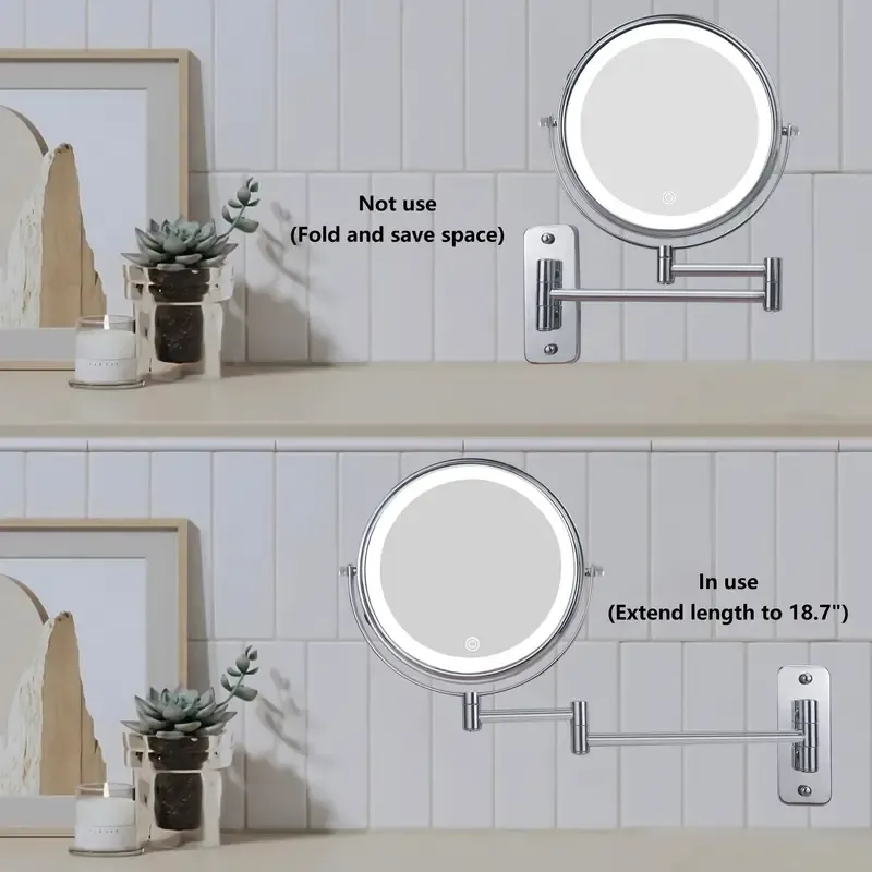 Wall Mounted Lighted Makeup Mirror