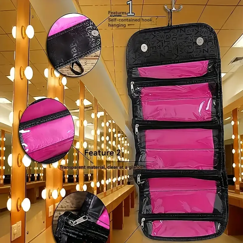 Hanging Large Capacity Four-layer Travel Bag, Toiletry Bag, Jewelry Bag, Makeup Bag Storage Bag