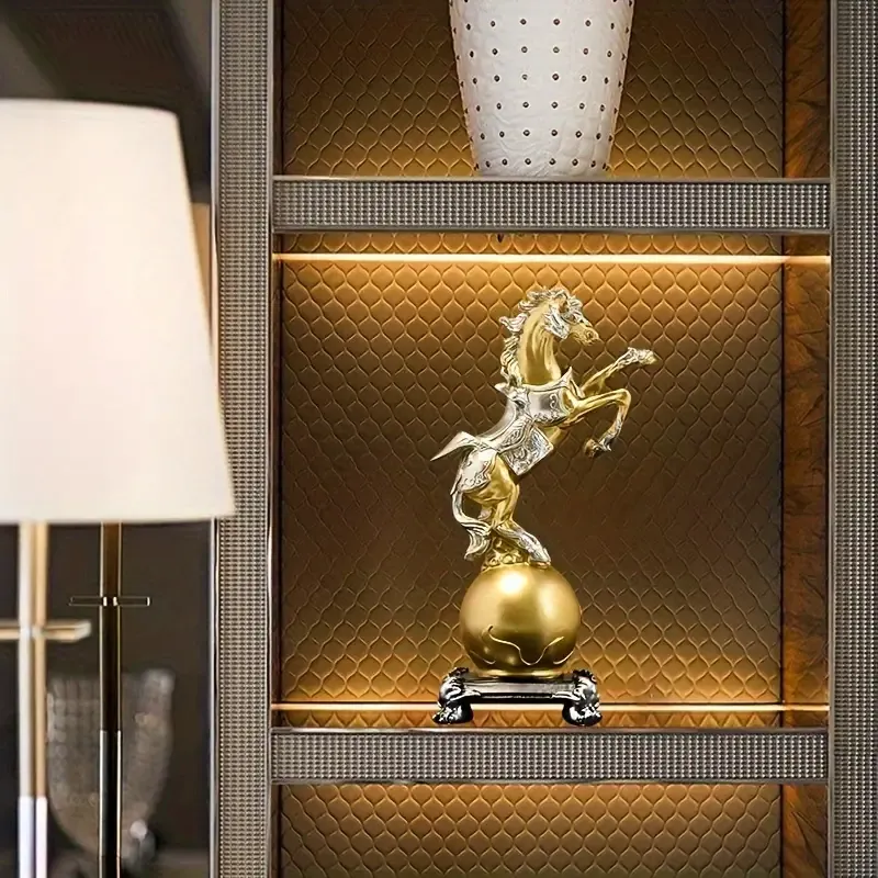 Nordic Art Modern Horse Figurine Creative Light Living Room TV Cabinet Foyer Resin Craft Horse Sculpture