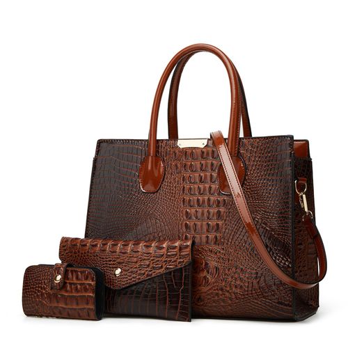 Crocodile Pattern Tote Bag Set