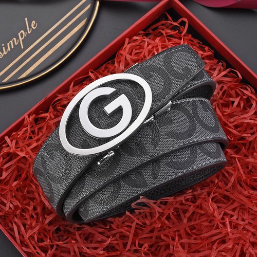 Genuine Men's Belt, Automatic Buckle, Suitable For Young Businessmen And Daily Wear For Young People
