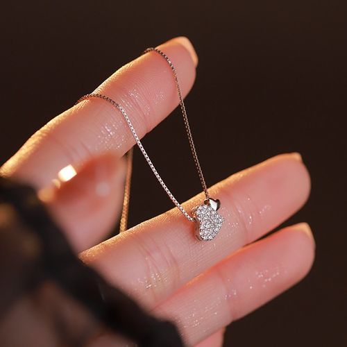 925 Sterling Silver Plated Heart Inlaid