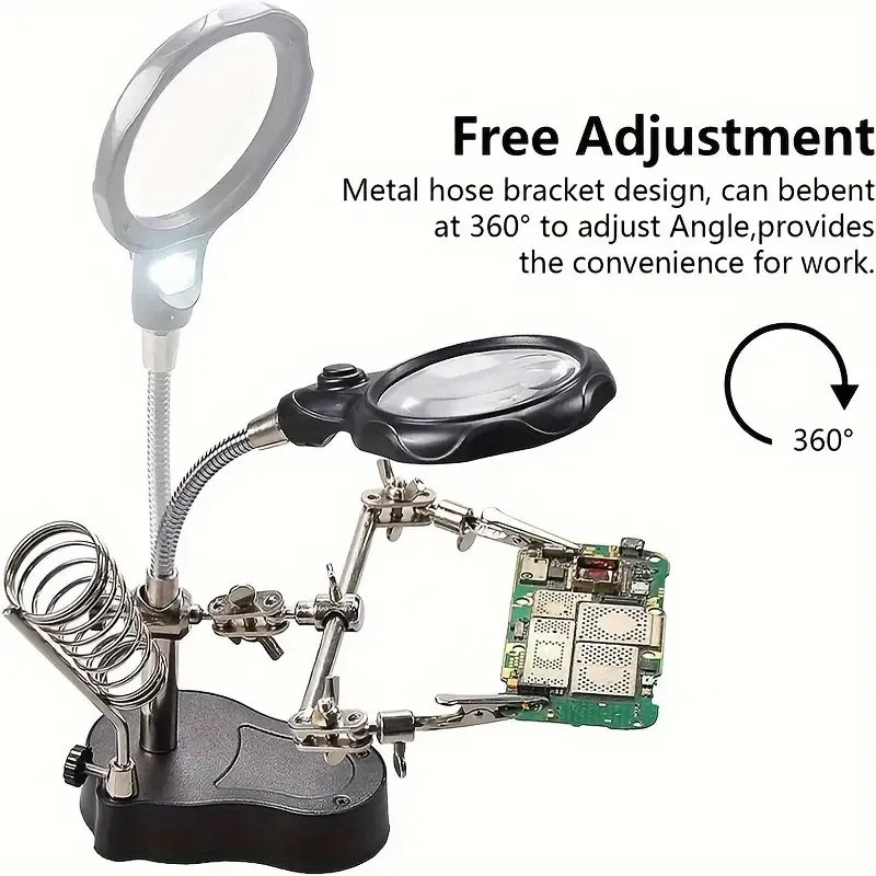 Adjustable LED Magnifying Glass
