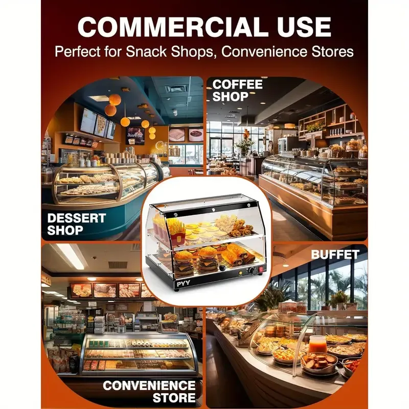Commercial Countertop Pizza Warmer Display Case