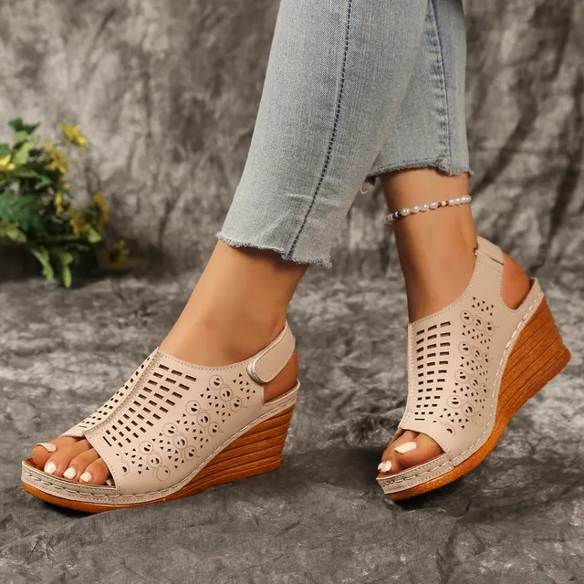 Wedge sandals summer new hollow sandals