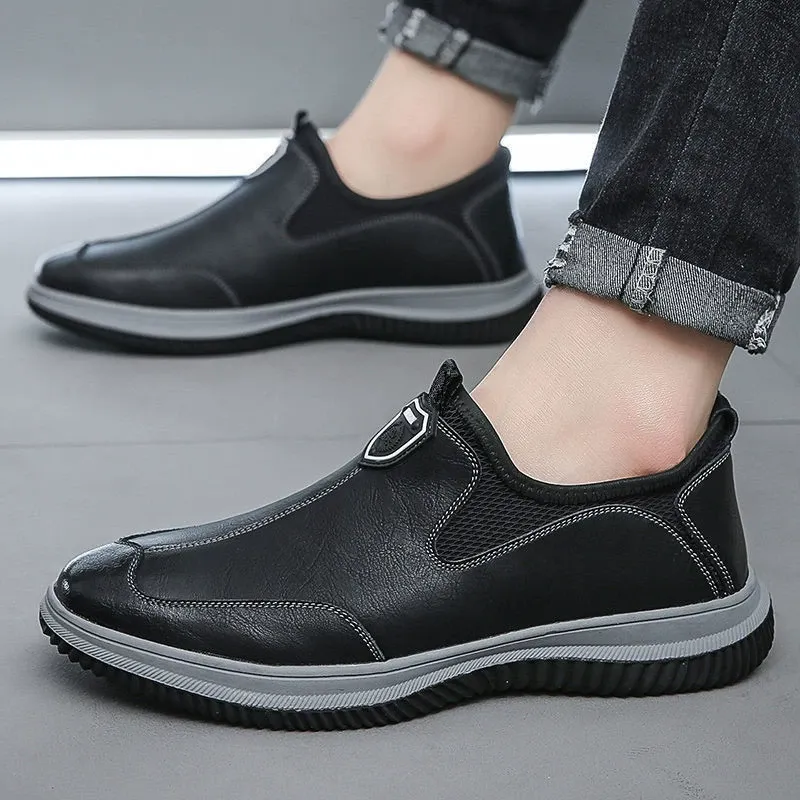 Summer work shoes waterproof, oil-proof and wear-resistant men's thick-soled non-slip leather shoes