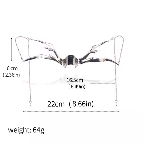 Unisex Hip Hop Women Mechanical Alien Fluid Face Earring Ornament Men Gothic Metal Mask
