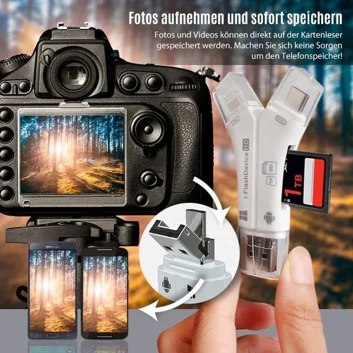 4-in-1 iFlash Drive Card Reader
