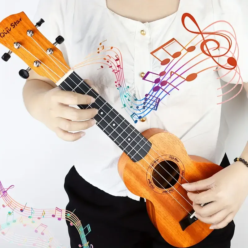 High-Quality 21-Inch Peachwood Ukulele, Natural Wood Color, With Archback Design For Enhanced Resonance. Perfect Gift For Adult Beginners And Hawaiian Style Play. Ideal Christmas Or Birthday Present. Eid Al-Adha Mubarak