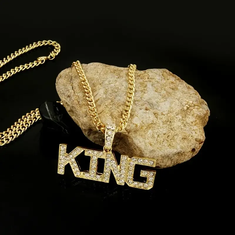 Letter King Pendant Necklace