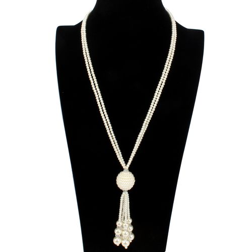 Vintage Pearl Tassel Long Sweater Chain