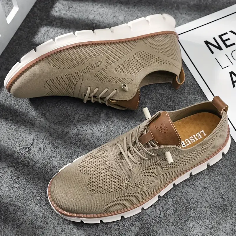 PLUS SIZE Men's Trendy Knitted Breathable Walking Shoes