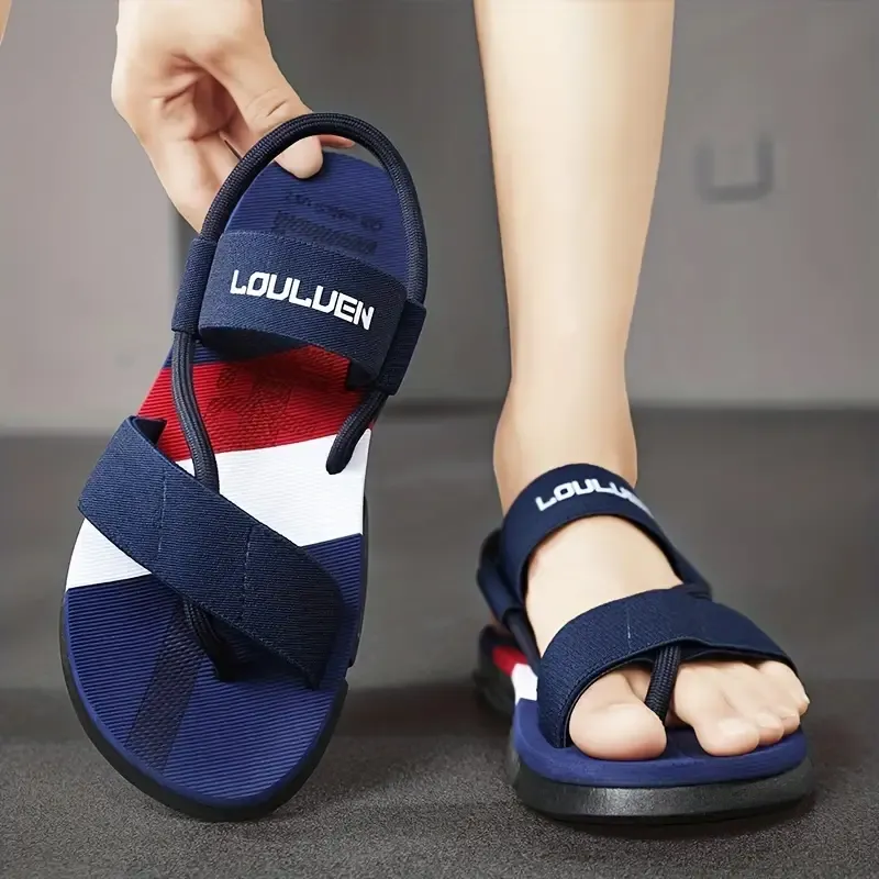 All-Season Sporty Striped Sandals