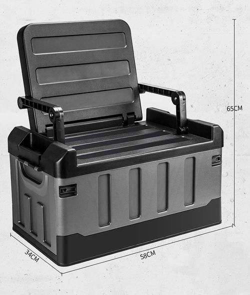 Versatile Foldable Car Storage Box - Large Capacity for Clothes, Toys & Camping Gear, Durable Plastic, Compatible with Most Vehicles